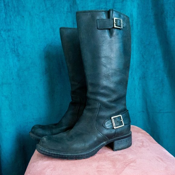 Tall Motorcycle Timberland Biker Boots size 7.5 W - Picture 6 of 6